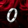thumbnail image 4 of Bague Lisse en Acier Inoxydable Poli Arc 4mm Moderne Minimaliste Unisexe Pièce de Bijoux, 4 of 4