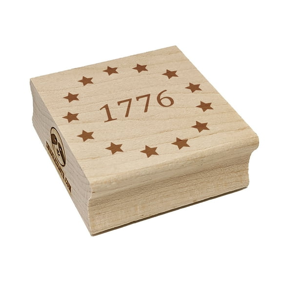 1776 Betsy Ross Flag Stars USA United States of America Square Rubber Stamp Stamping Scrapbooking Crafting - Small 1.25in