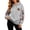 Light Gray, variant on Hoodies Women Halloween Graphic Pullover Sweatshirt Cozy Long Sleeve Casual Tops for Fall Holiday Celebration