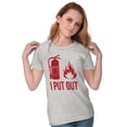 thumbnail image 4 of Put Out Fire Firefighter Fireman Womens Fitted Plus Size Graphic Tee Brisco Brands 3X, 4 of 5