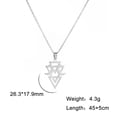 thumbnail image 3 of TEAMER Trend Stainless Steel Necklace for Women Hollow Geometric Pendant Necklace Gold Silver, 3 of 4