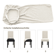 thumbnail image 2 of Fundas para sillas Juego de 2 fundas para sillas de felpa Fundas para sillas elásticas Fundas para sillas elásticas lavables extraíbles Comedor universal Sillas de comedor Decoración para fiestas de bodas brillar Electrónica, 2 of 5
