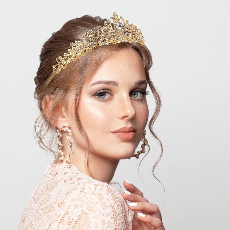 10 Pcs Crystal Tiara and Crowns for Women Girls Princess  display picture 1