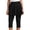 Black, variant on Women's Skirted Leggings - Flared Hem, 7/8 Length, Stretchy Fabric, Versatile for Gym/Casual