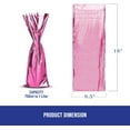 thumbnail image 3 of MT Products Metallic Pink Mylar Wine Gift Bags for Bottles - Pack of 25, 3 of 9