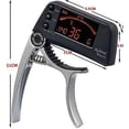 thumbnail image 3 of Acoustic Guitar Tuner Capo Quick Change Key 2 In 1 Capo Tuner Metal For Electric Guitar Bass Chromatic Parts, 3 of 3