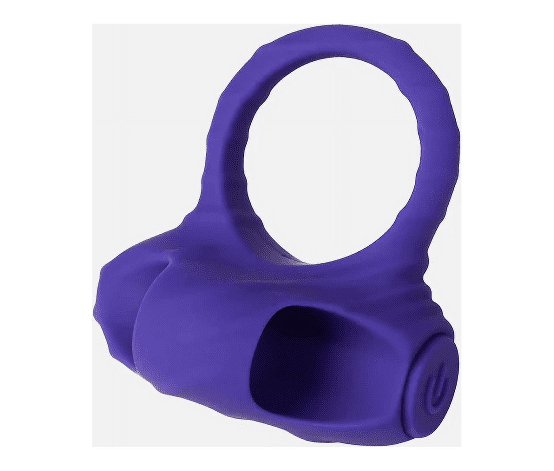 SKYN Dual Ring 1 Vibrating Ring and Sensual Massager, Purple