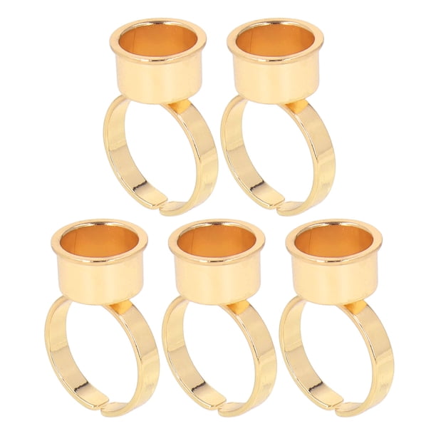 Anillo tinta para tatuaje de labios y cejas, soporte para pegamento de pestañas, anillo m, 5 uds.