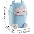 thumbnail image 2 of Mini Desktop Trash Can Plastic Desktop Trash Bin For Living Room Kitchen Bedroom Bathroom Office Car (blue1pc), 2 of 5