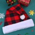 thumbnail image 4 of Sombrero de Navidad Sombrero de Papá Noel a cuadros Sombrero de vacaciones de Navidad para adultos yeacher Decoración hogareña, 4 of 7