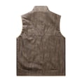 thumbnail image 4 of Gilet pour Homme, Veste Sans Manches avec Extérieur en Cuir et Doublure Douillette en Peau Lainée, Design Réversible pour Tenue Décontractée d'Automne et d'Hiver, 4 of 9