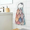thumbnail image 3 of Yayeee 100% Cotton Hand Towels for Bathroom 16" x 28" Soft Absorbent Kitchen Towel, Blue Art Pattern, 3 of 7