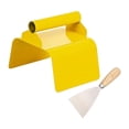 thumbnail image 3 of Paleta para bordillos de paisajismo, herramienta para bordillos de jardín, albañil, multiusos, de acero inoxidable Borde recto amarillo, 3 of 8