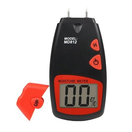 High Accuracy Digital Moisture Meter with Double Metal Probes easy carry Wood Moisture Detectors Upgrades for Wood Grasses