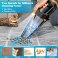 thumbnail image 2 of Aspiradora de mano inalámbrica para coche, portátil, con luz LED, alta potencia de succión, ligera, recargable, ideal para coche, hogar, oficina, recoge pelos de mascotas, color negro., 2 of 5