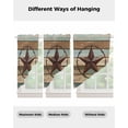 thumbnail image 4 of Teal Brown Farmhouse Swag Valances for Windows, Country Texas Star Vintage Rod Pocket Sheer Valances for Large Windows, Swag Toppers Light Filtering for Kitchen Living Room 2 Panels 36''x45'', 4 of 6