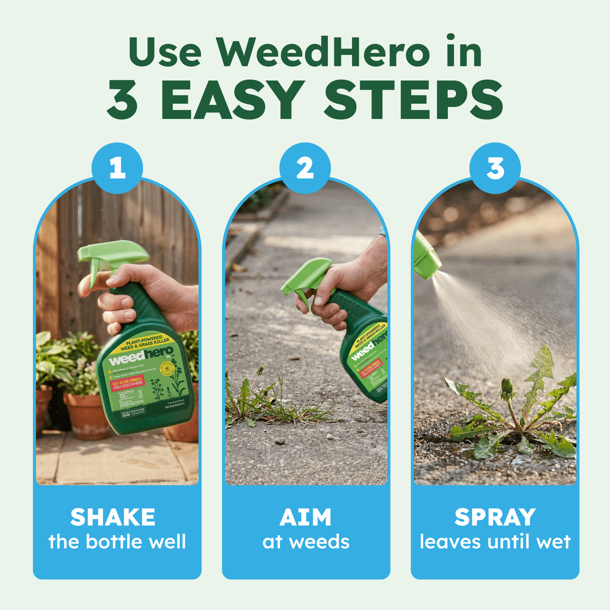 BugMD Weed Hero Plant-Powered Pet-Safe Weed & Grass Killer Spray, Ready-to-Use, 24 fl oz