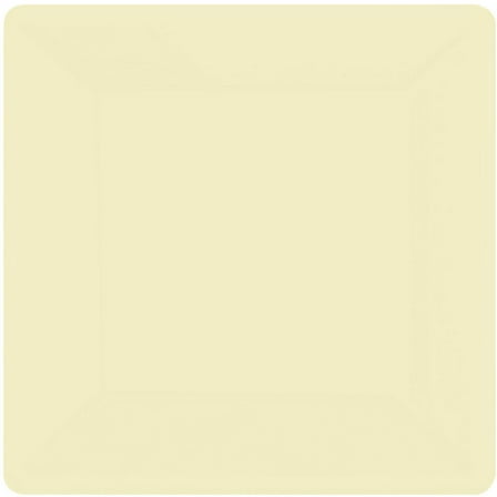 Vanilla Cream Paper Square Dinner Plates 20ct