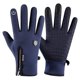 thumbnail image 2 of Guantes deportivos para exteriores, cálidos, con forro polar, con cremallera, antideslizantes, resistentes al viento y al agua, para ciclismo, otoño e invierno, para hombres y mujeres, 2 of 4