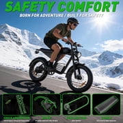 Electric Bike for Adults,750W Motor 1500W Peak,Top Speed 30MPH, Max 55miles,20×4.0 Fat Tires,48V 20Ah Battery,UL 2849,Fit for 18+