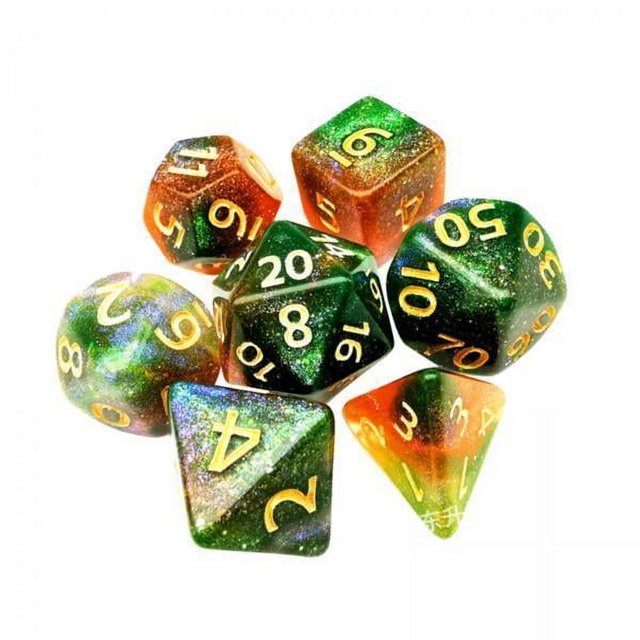Dados poliédricos,Juego de dados poliédricos surtido de enseñanza de matemáticas,Juego de casino Dados poliédricos Dados acrílicos ,Juego de rol acrílico Dados Accesorios para juegos de