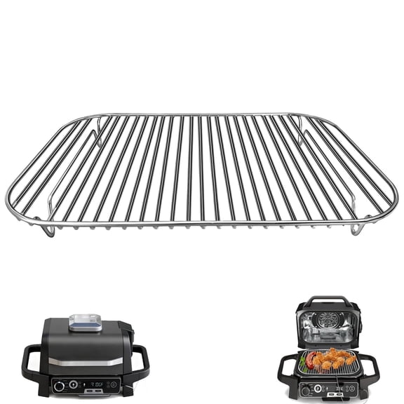 GWY Stainless Steel Rack, 12.6×8.7 Inches Outdoor Indoor Grill Stand Flex Flame Combi Accessories for Ninja OG751 OG701 Woodfire and other Wood fire Electric Air Fryer, Dishwasher Safe