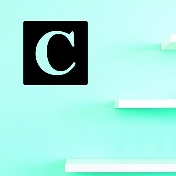 Custom Decals Alphabet Letter C Wall Art Size: 16 X 16 Inches Color: Multi
