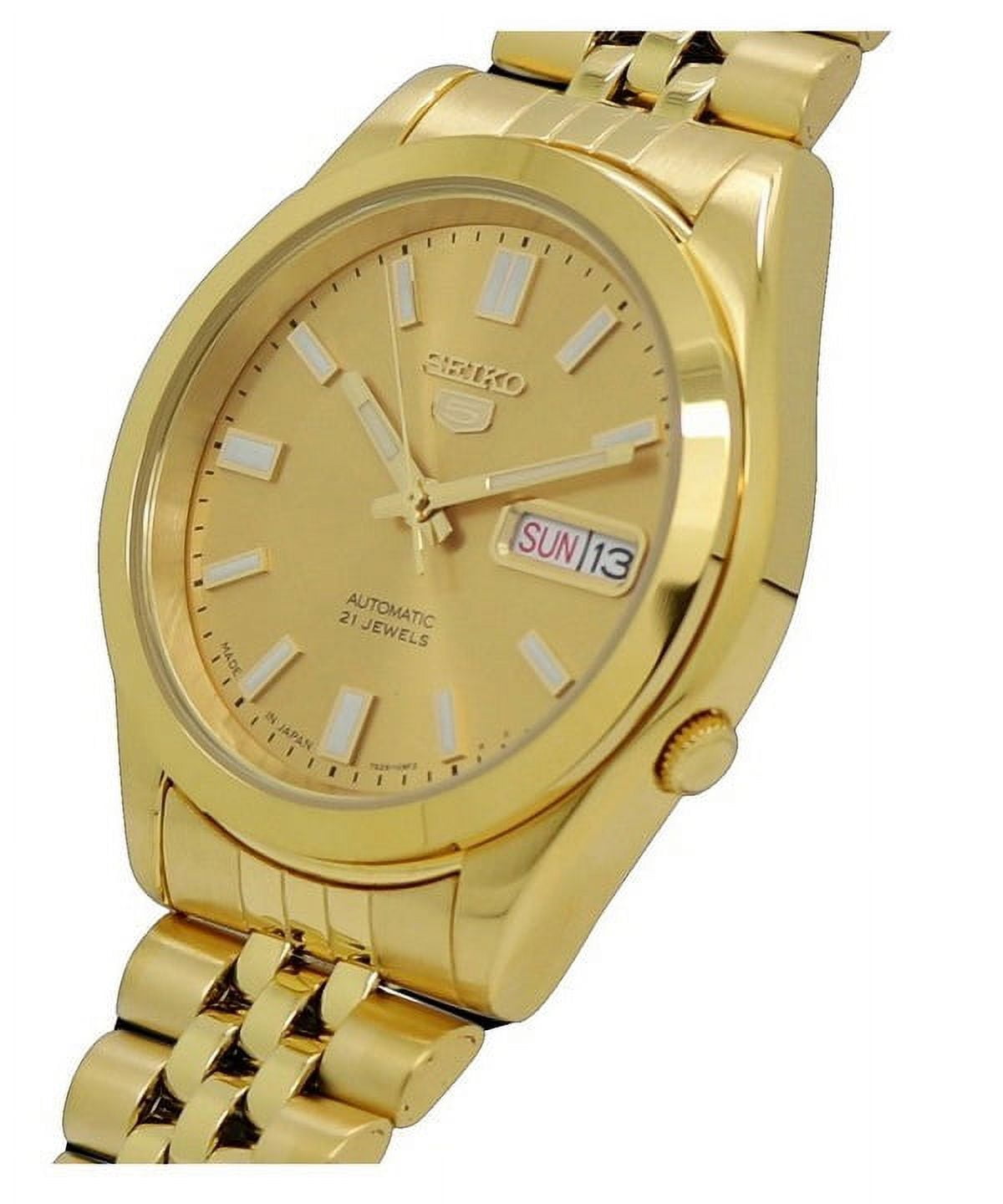 Seiko Men's Series 5 Gold Dial Automatic Watch, Water Seiko Men's Series 5 Gold Dial Automatic Watch, Water