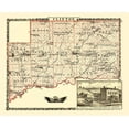 thumbnail image 2 of Warner 24x20 Black Ornate Wood Framed with Double Matting Museum Art Print Titled - Clinton Illinois Landowner - Warner 1870, 2 of 4