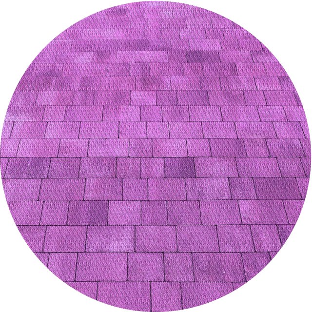 Ahgly Company Machine Washable Indoor Square Transitional Bright Neon Pink Purple Area Rugs, 3' Square