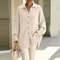 thumbnail image 2 of QIYAGBSA Soft Cardigan Sweaters for Women Ribbed Knit Button Down Lapel Collar Loose Mid Length Long Sleeve with Pockets Fall Winter Layer, 2 of 7