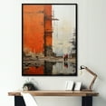 thumbnail image 2 of Designart "Russet Resilience In Factory Scenery I" Factories Floater Framed Wall Art Living Room, 2 of 5