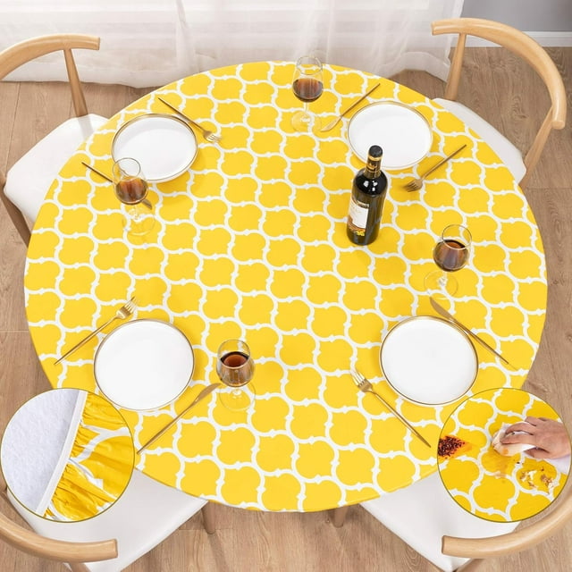 Clear Plastic Tablecloth Protector Heavy Duty Vinyl Table Cover Oil Proof Wipeable for Indoor Outdoor Dining Table Use(x Square)