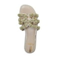 thumbnail image 3 of SAM EDELMAN Womens Beige Cutout Comfort Embellished Padded Bay Round Toe Block Heel Slip On Sandals 5 M, 3 of 4