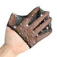 thumbnail image 6 of Women's Rhinestone Decorated Fishnet Gloves, Stretchy Mesh Party Gloves for Cosplay and Nightclub, Sparkling Evening Gloves with Crystal Accents, Dance Gloves for Costume Parties and Rave Events, 6 of 7