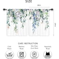 thumbnail image 2 of Eucalyptus Leaves Kitchen Curtains Rustic Green Blue Floral Flower Farmhouse Watercolor Botanical Plant Spring Rod Pocket Nature Bedroom Living Room Treatment Fabric 2 Panels 26Wx24H Inch, 2 of 5