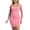 Pink, variant on Women's Shapewear Full Slip Tummy Control Summer Bodycon Slimmer Body Shaper Cami Shapewear Firm Slimming Pink 8-10