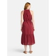 thumbnail image 2 of Time and Tru Women's Sleeveless Tiered Midi Dress, Sizes XS-XXXL, 2 of 4