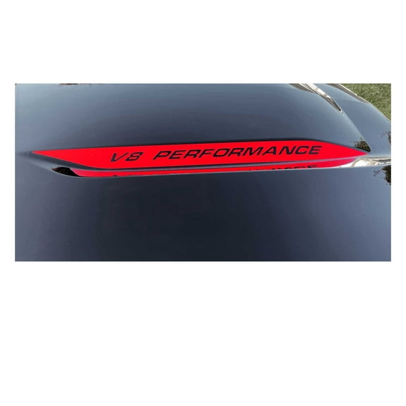 Chevy Silverado Red V8 PERFORMANCE Hood Decals 2019-2026 Set of 2 GM Licensed