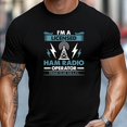 thumbnail image 1 of T-Shirt pour Homme, Décontracté et Relax, Simple et Stylé, Graphique « Je Suis un Radioamateur sous Licence », Col Rond Décontracté d'Été à Manches Courtes, 1 of 5