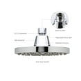 thumbnail image 3 of Andoer 6 Inch High Pressure Shower Head G1/2 Rain Showerhead Adjustable Bathroom Shower Head Spray Showerhead Polished Chrome Bath Rain Round Shower Head Replacement, 3 of 7