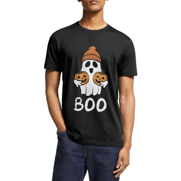 Happy Halloween T-Shirt Costume Unisex for Fall Tee Shirt Classic Tops Lovely Ghost Pumpkin Halloween Summer Short Sleeve T-Shirts Great Gift S- 5XL
