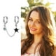 thumbnail image 3 of Qarigey Pendientes de aro, pendientes de cadena delicados a la moda, estrella encantadora que combina con todo, accesorios de joyería para Type3, 3 of 6