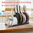 Pot Rack Organizer, Expandable Pot and Pan Organizer for Lid