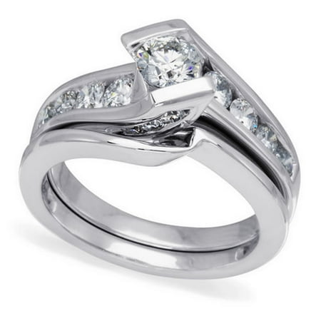 Calista, 14K White Gold Diamond Bridal Set, 1 1/2 ctw.