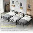 thumbnail image 5 of Mirightone L-Shaped Quad Bunk Bed for 4, Metal Bunk Bed Convertible to 3 Twin Beds Industrial Style, Space-Saving & Anti-Slip Ladders (Black), 5 of 12