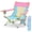 Colorful, variant on Walchoice Folding Beach Chair for Adults, Low Seat Camping Chair with High Back, Wide Seat Chair with Cup Holder & Carry Bag, Heavy Duty Portable Chair for Outdoor Picnic Travel - Black