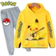 thumbnail image 1 of Conjunto de ropa deportiva de algodón con capucha para niño Y niña, traje de Sudadera con capucha de Pokémon, Pikachu, pantalones, ropa para 2 peces, 3, 4, 5, 6, 7, 8, 9, 10, 11, 12, 13, 14 años, 1 of 1