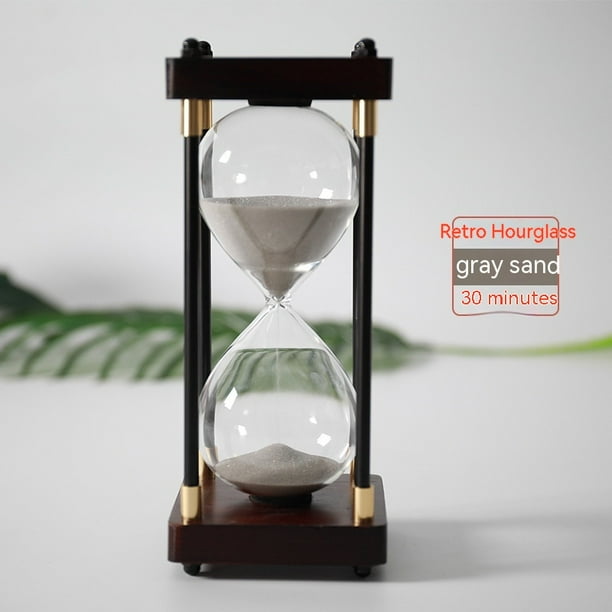 Reloj de arena temporizador de arena soplado a mano para gestion del tiempo construccion de vidrio duradera de 30 minutos Cenizas y arena 30 minutos Walmart en linea