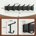 thumbnail image 5 of NIFFGAFF Wall Hook Coat Rack Hanger : 2 Packs Black Hanging Storage Mount for Coats, Jackets, Hats, Towels, Keys, Closet Door Holder, 5 of 7